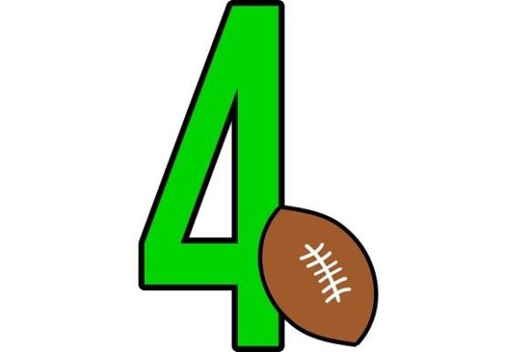 Football Numbers 2: Graphics for Crafts & Design