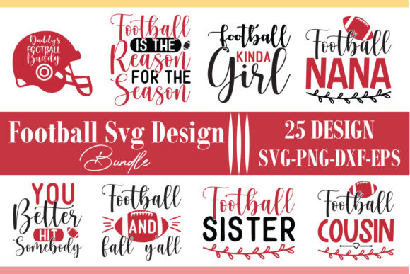 Football Quotes Designs Bundle: Graphics & Crafts