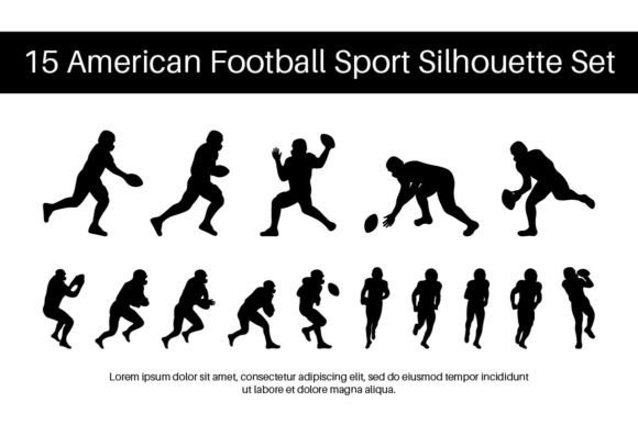 Football Silhouette Graphics for Crafts