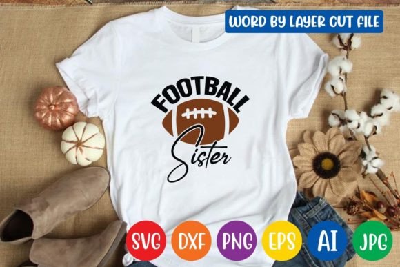 Football Sister Svg: Modern Graphics for Crafts