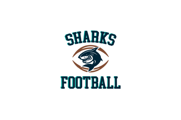 Sharks Football High School Mascot SVG for Graphics and Crafts